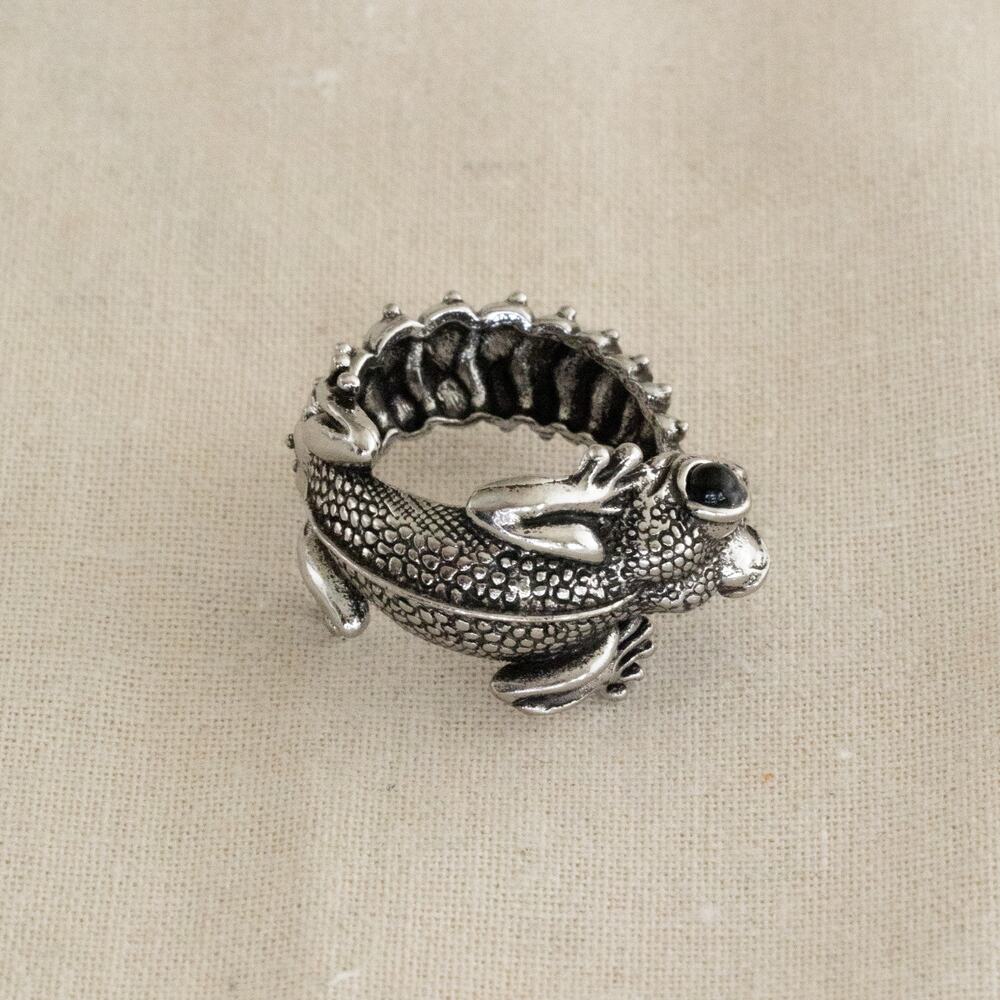 Y2K Vintage Silver Gecko Ring – Adjustable Size, Unisex, Brand New